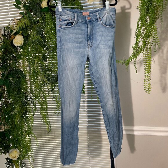 MotherHigh Waisted Looker Ankle Fray in Au Revoir